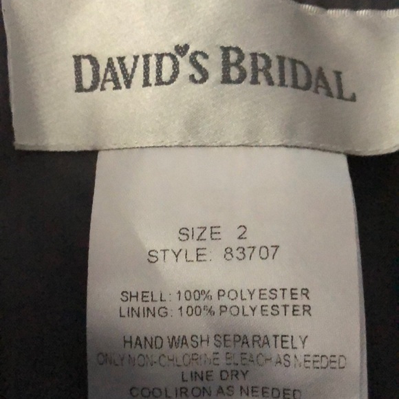 David’s bridal size 2 strapless pewter dress - Picture 5 of 5
